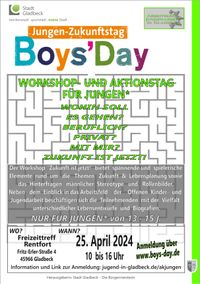 Bild zeigt Plakat BoysDay 2024 Gladbeck